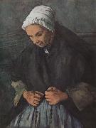 Paul Cezanne Old Woman with a Rosary Sweden oil painting reproduction